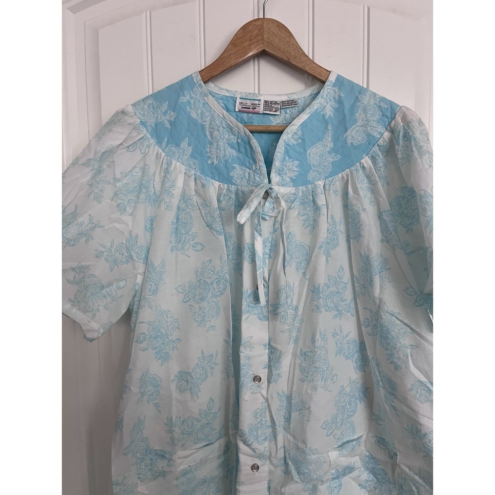 Vintage Kelly Reed Women's 20W House Dress Mumu Snaps Cottage Granny Floral 335